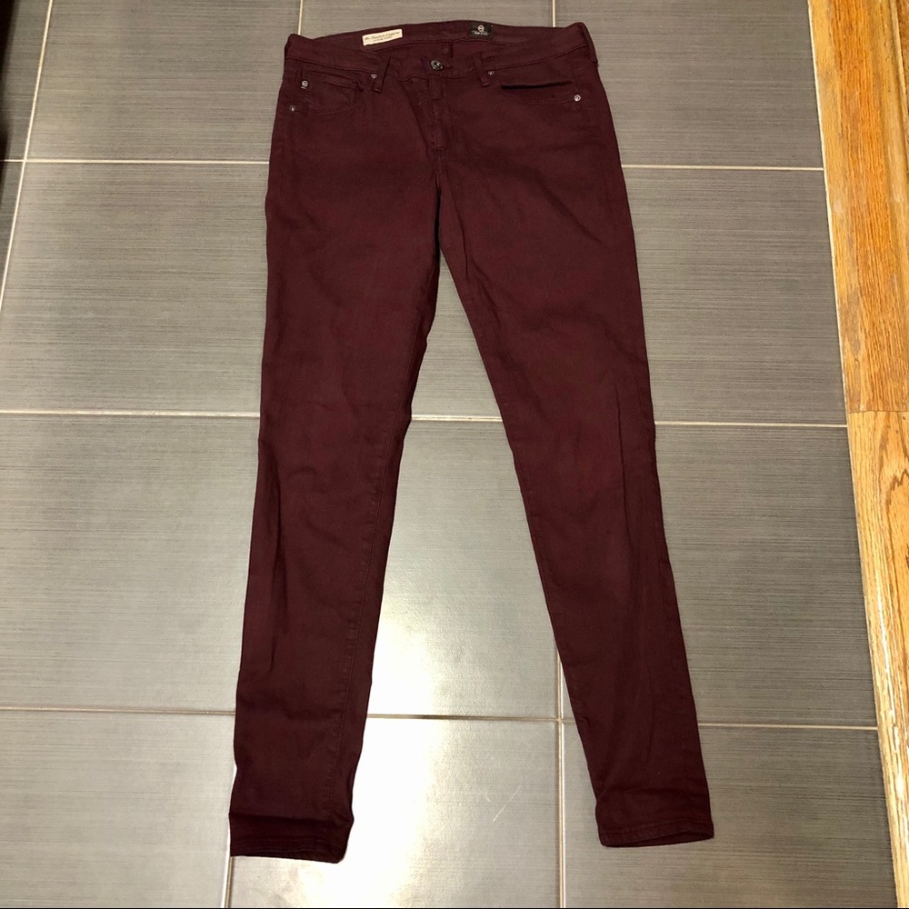 Maroon Skinny Jeans Adriano Goldschmied